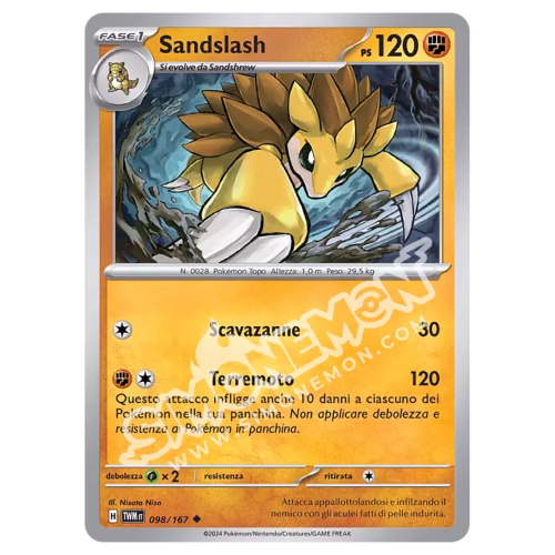 Sandslash 098/167 Crepuscolo Mascherato Reverse (IT)