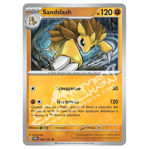 Sandslash 098/167 Crepuscolo Mascherato Reverse (IT)