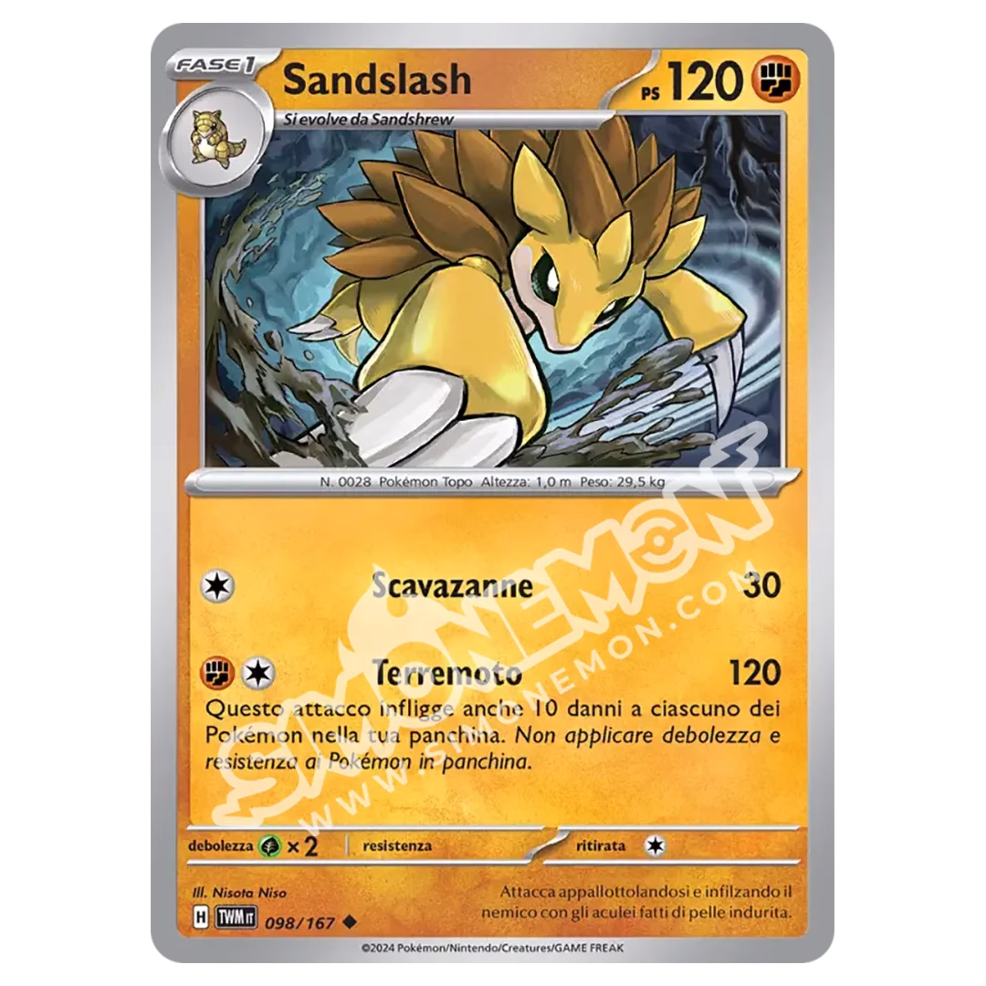 Sandslash 098/167 Crepuscolo Mascherato Reverse (IT)