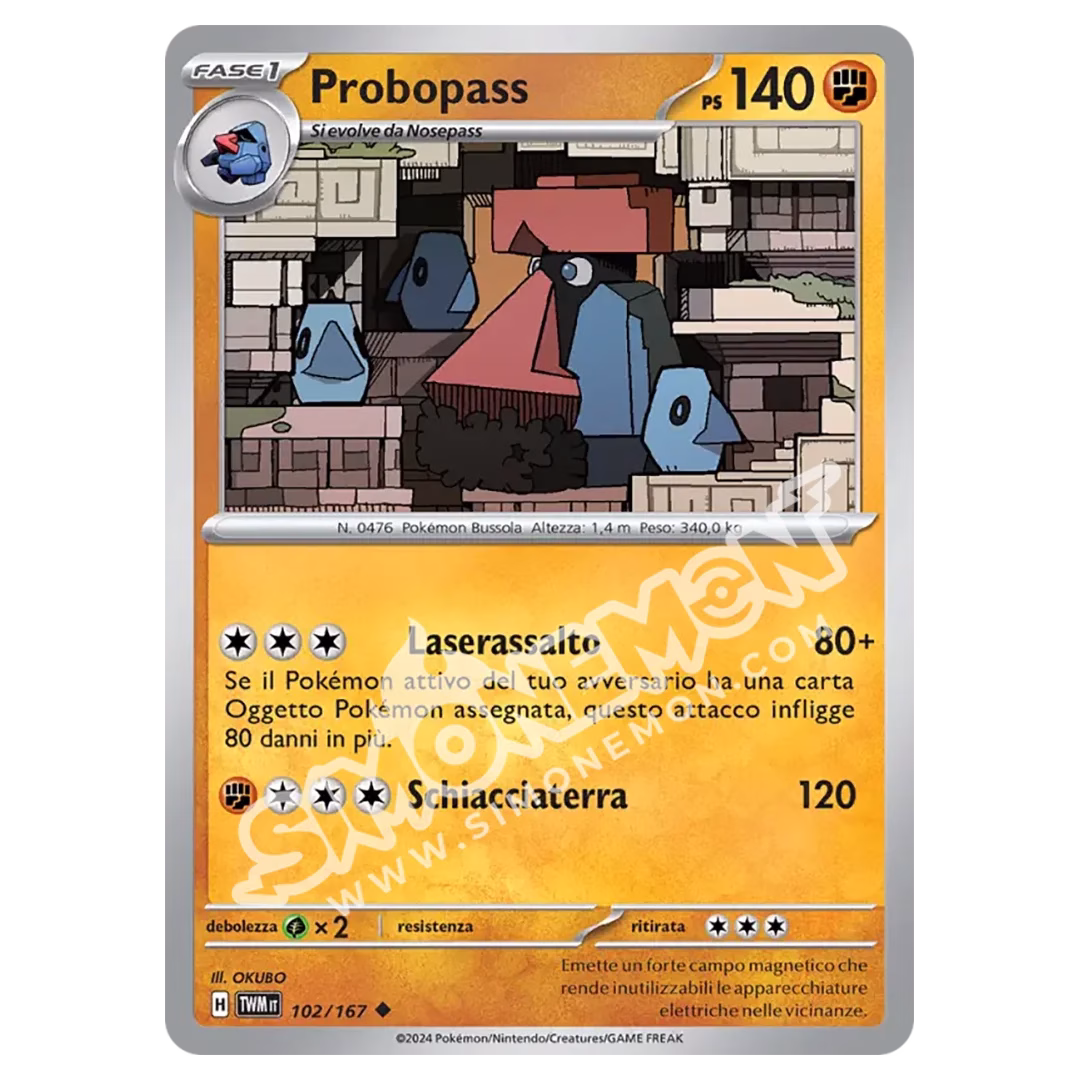 Probopass 102/167 Crepuscolo Mascherato Reverse (IT)