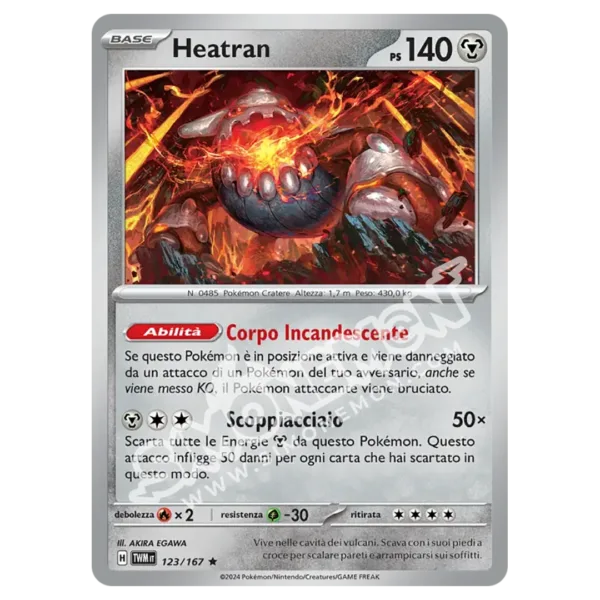 Heatran 123/167 Crepuscolo Mascherato Foil (IT)