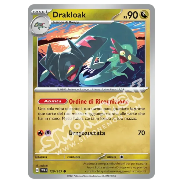 Drakloak 129/167 Crepuscolo Mascherato Reverse (IT)