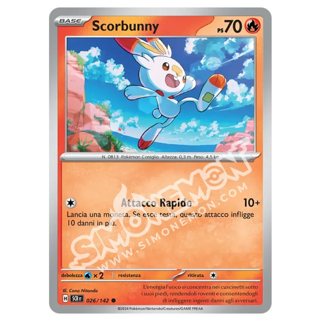Scorbunny 026/142 Corona Astrale Reverse (IT)