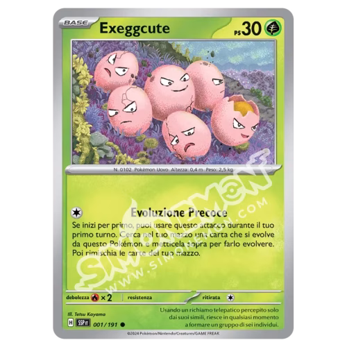 Exeggcute Reverse Scintille Folgoranti 001/191 (IT)