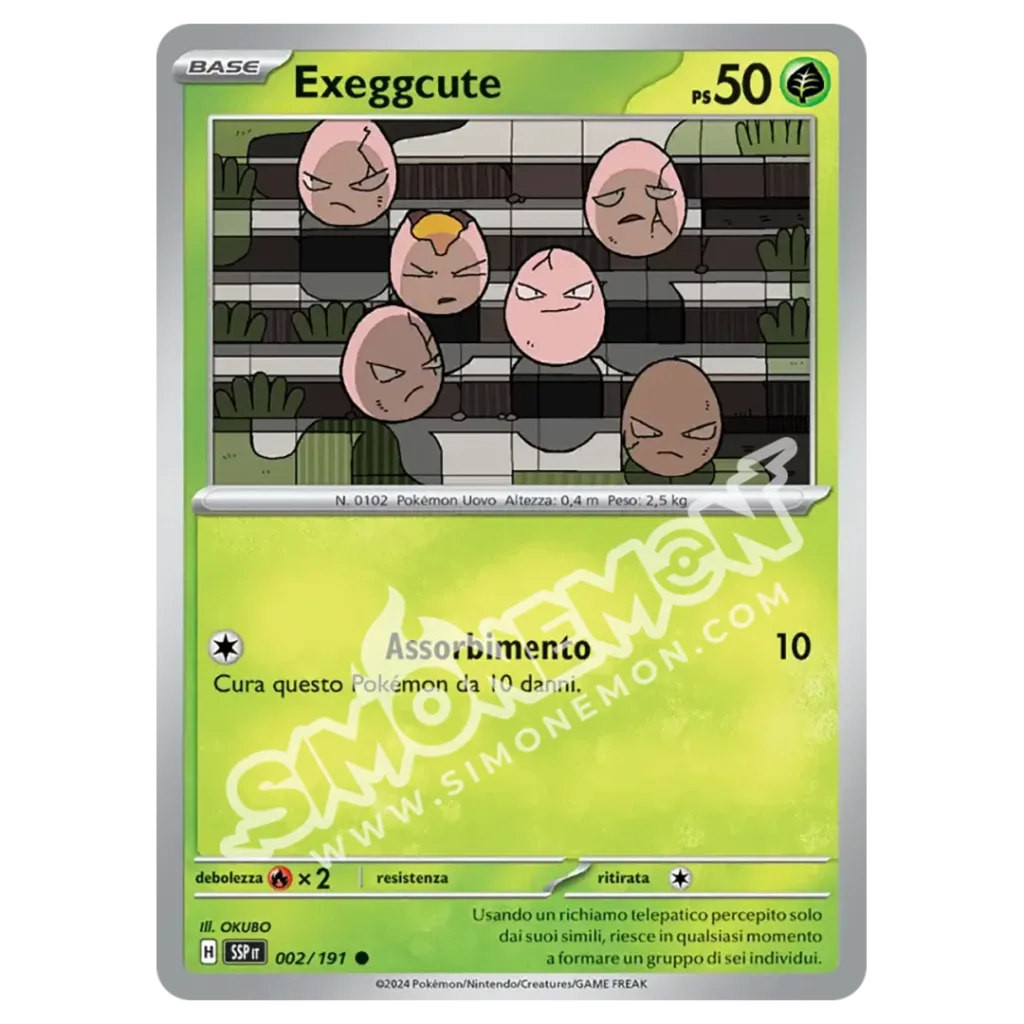 Exeggcute Reverse Scintille Folgoranti 002/191 (IT)