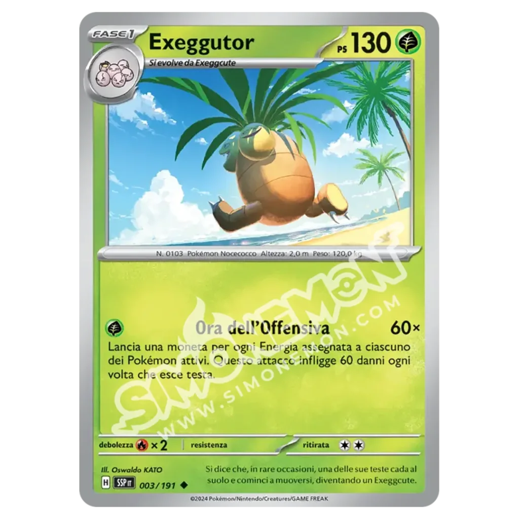 Exeggutor Reverse Scintille Folgoranti 003/191 (IT)