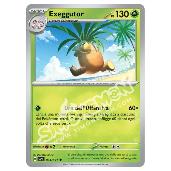 Exeggutor Reverse Scintille Folgoranti 003/191 (IT)