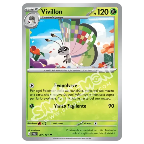 Vivillon Reverse Scintille Folgoranti 007/191 (IT)
