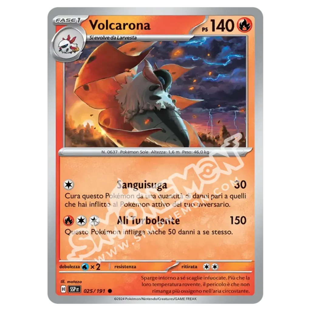 Volcarona Reverse Scintille Folgoranti 025/191 (IT)