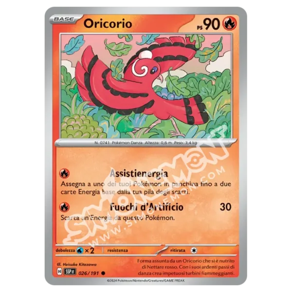Oricorio Reverse Scintille Folgoranti 026/191 (IT)