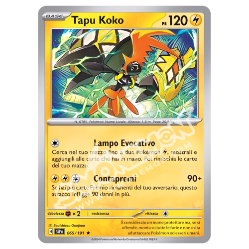 Tapu Koko Foil Scintille Folgoranti 065/191 (IT)