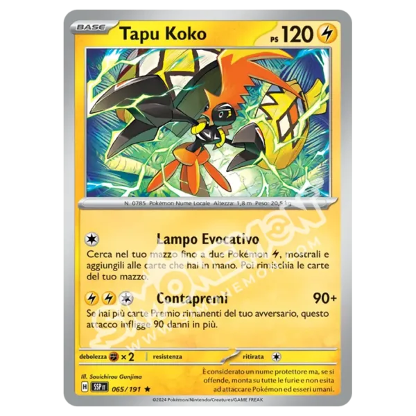 Tapu Koko Foil Scintille Folgoranti 065/191 (IT)