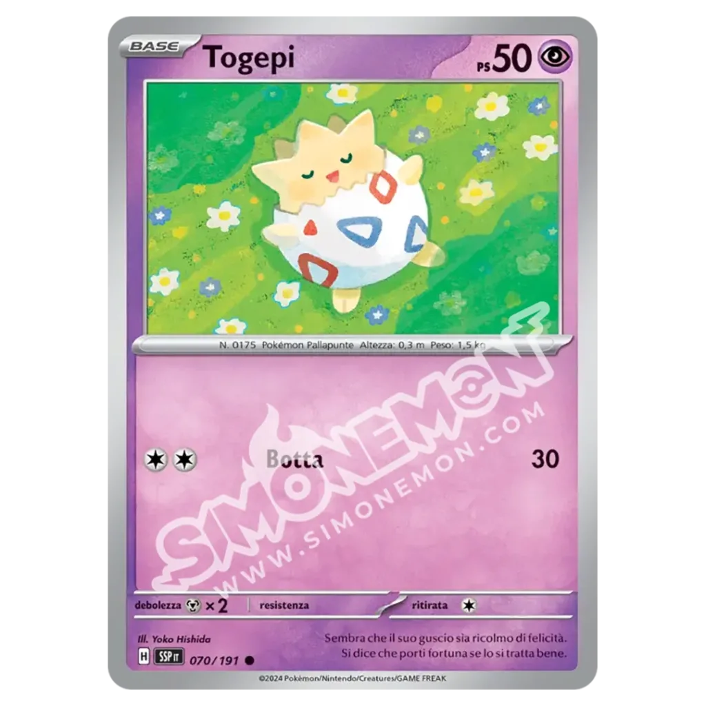 Togepi Reverse Scintille Folgoranti 070/191 (IT)