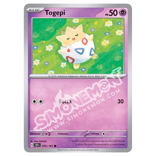 Togepi Reverse Scintille Folgoranti 070/191 (IT)