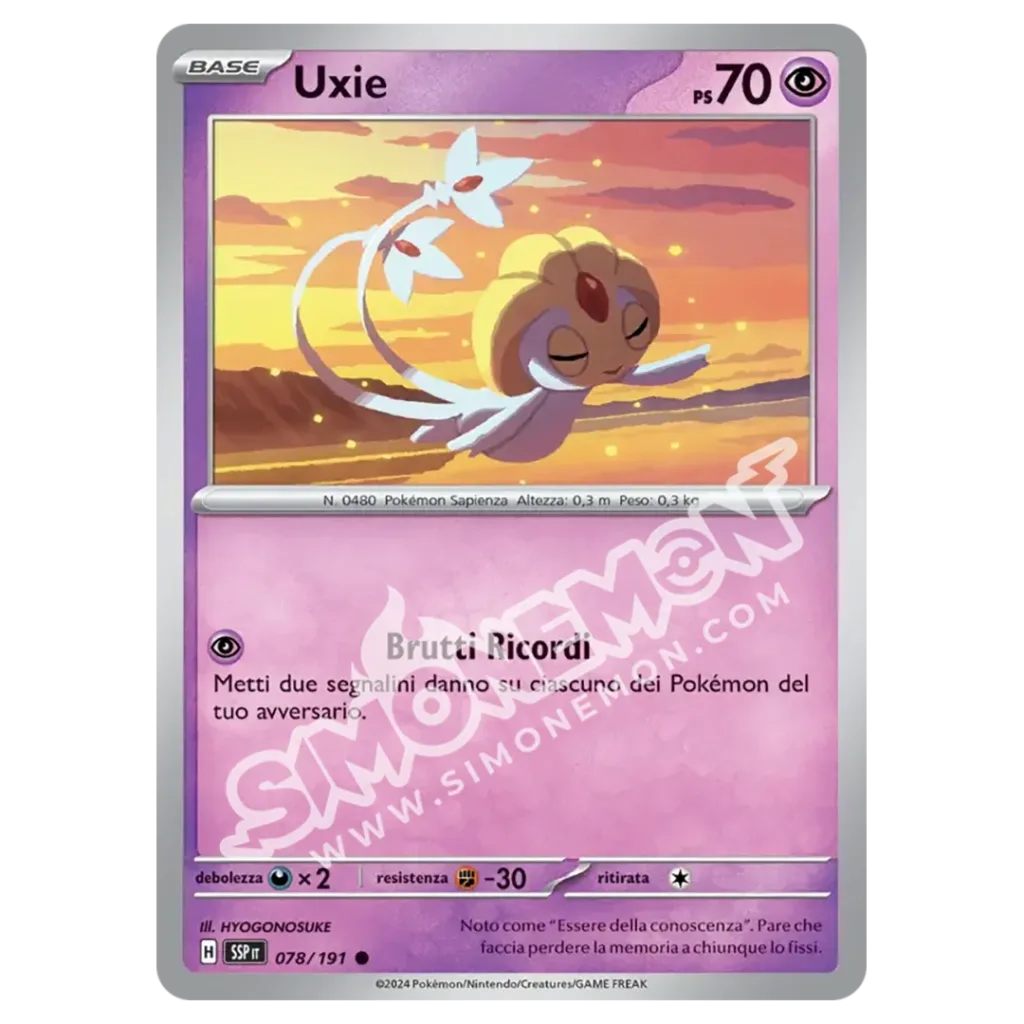 Uxie Reverse Scintille Folgoranti 078/191 (IT)