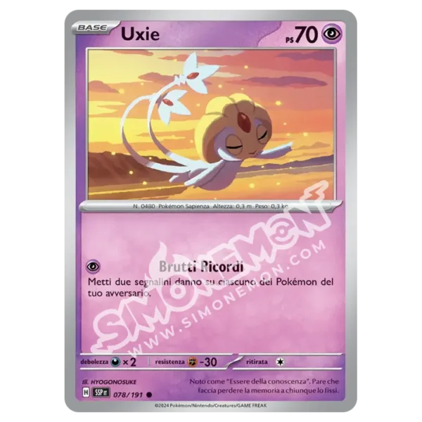 Uxie Reverse Scintille Folgoranti 078/191 (IT)