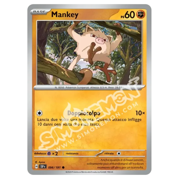 Mankey Reverse Scintille Folgoranti 098/191 (IT)