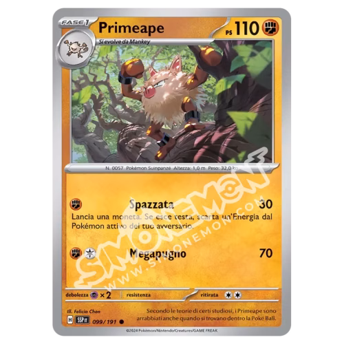 Primeape Reverse Scintille Folgoranti 099/191 (IT)
