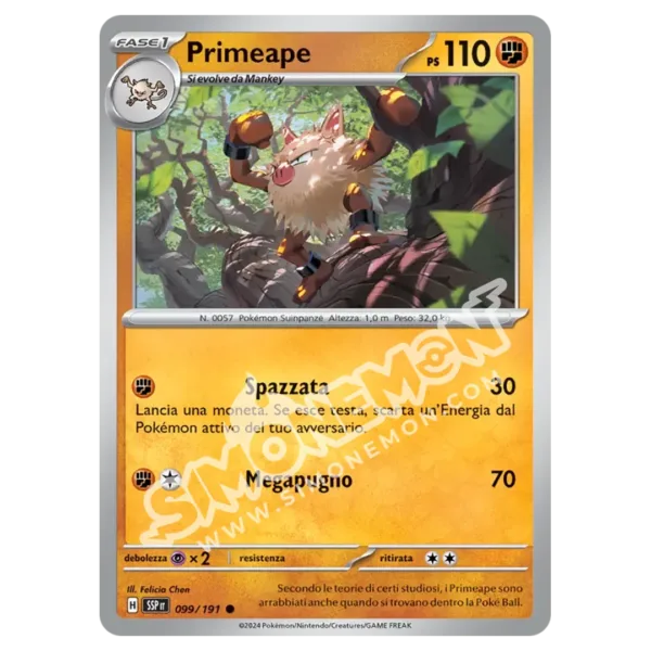 Primeape Reverse Scintille Folgoranti 099/191 (IT)