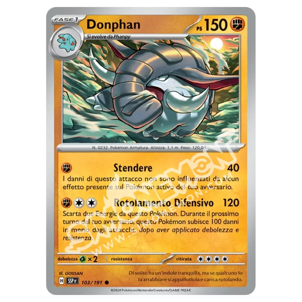 Donphan Reverse Scintille Folgoranti 103/191 (IT)
