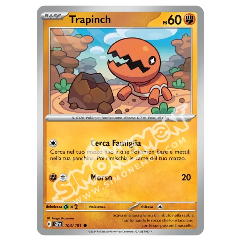 Trapinch 104/191 Scintille Folgoranti (IT)