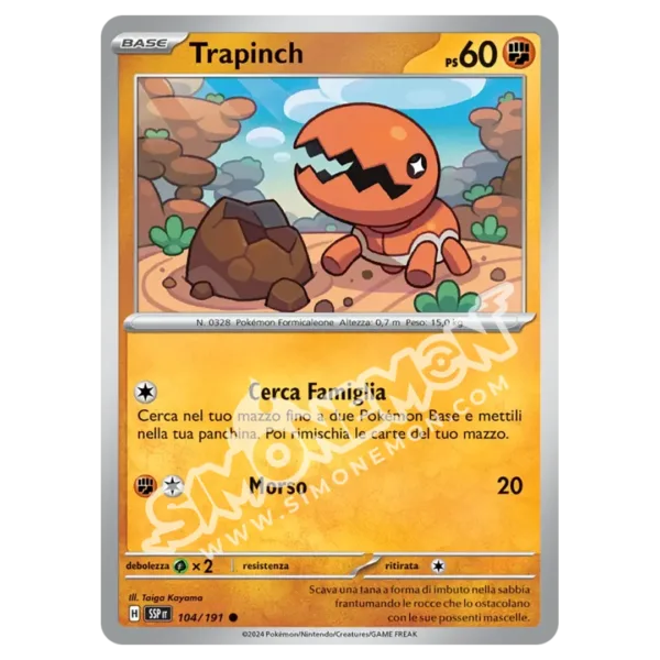 Trapinch 104/191 Scintille Folgoranti (IT)