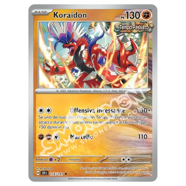 Koraidon Reverse Scintille Folgoranti 116/191 (IT)