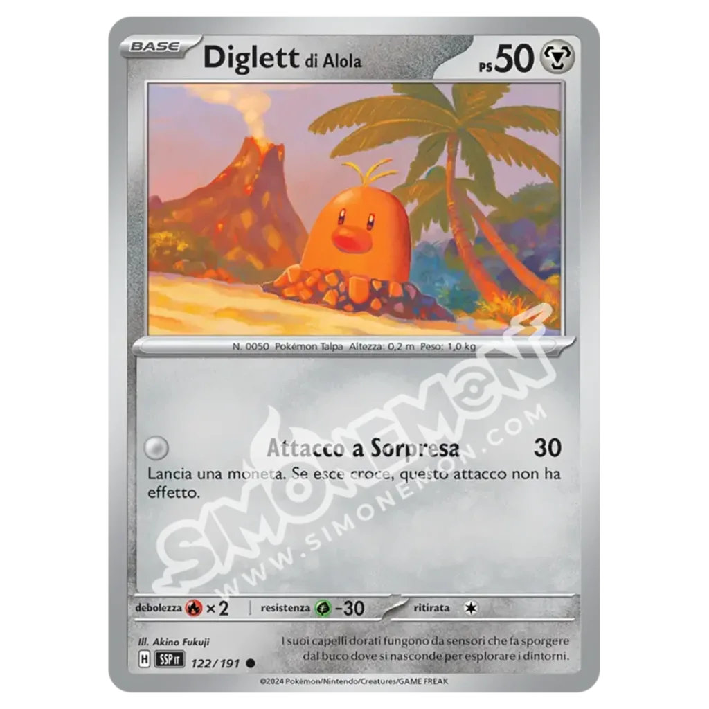 Diglett di Alola Reverse Scintille Folgoranti 122/191 (IT)