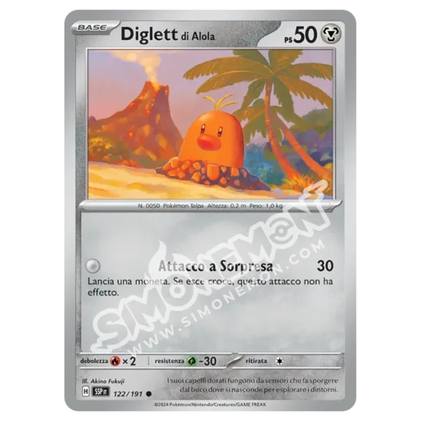 Diglett di Alola Reverse Scintille Folgoranti 122/191 (IT)