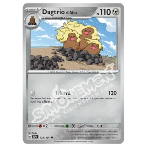 Dugtrio di Alola Reverse Scintille Folgoranti 123/191 (IT)