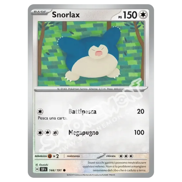 Snorlax 144/191 Scintille Folgoranti (IT)