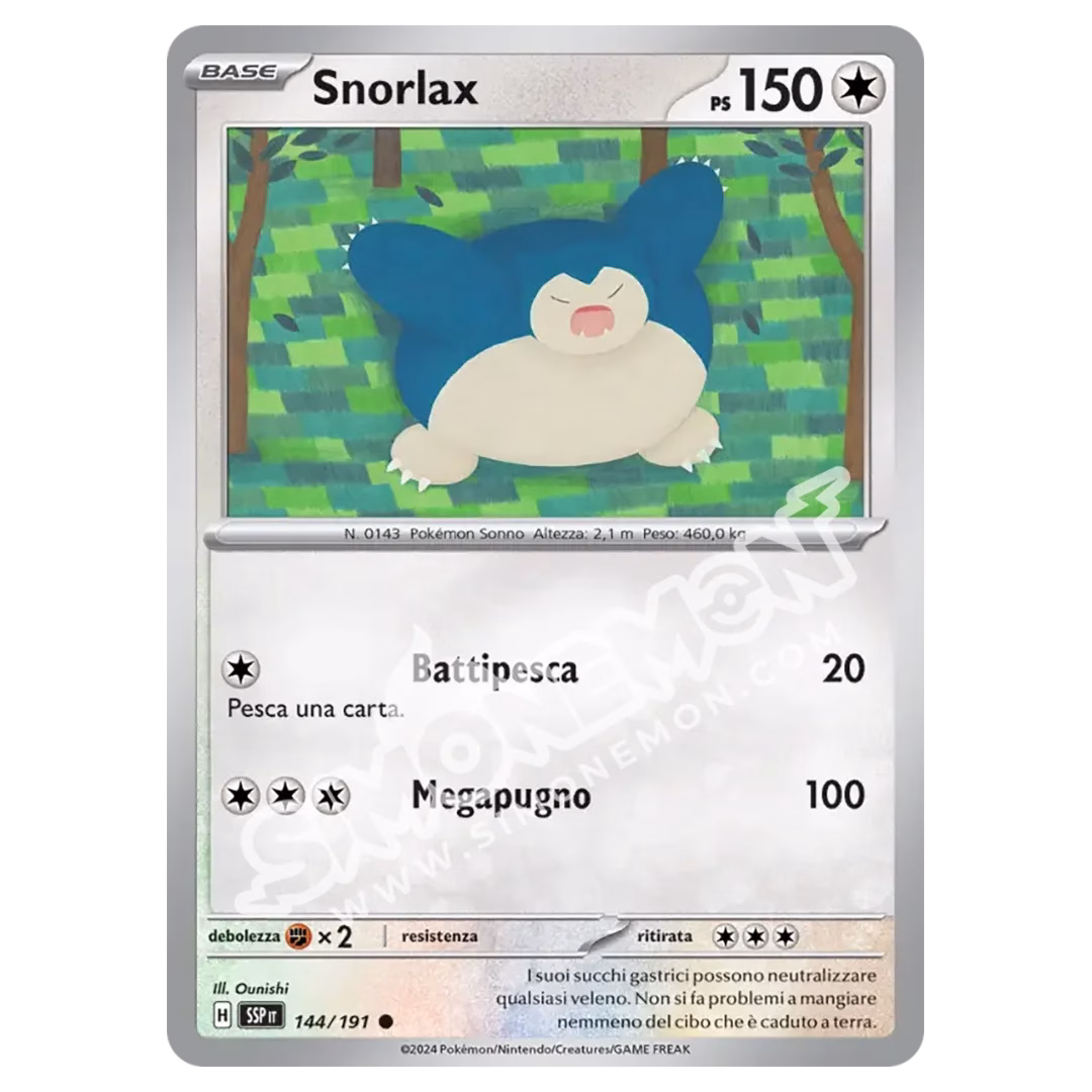 Snorlax Reverse Scintille Folgoranti 144/191 (IT)