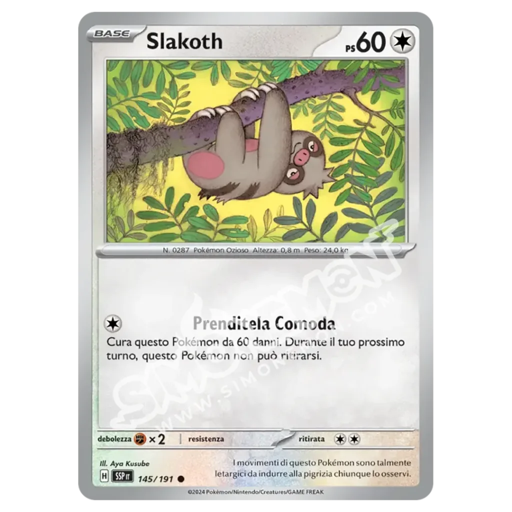 Slakoth Reverse Scintille Folgoranti 145/191 (IT)