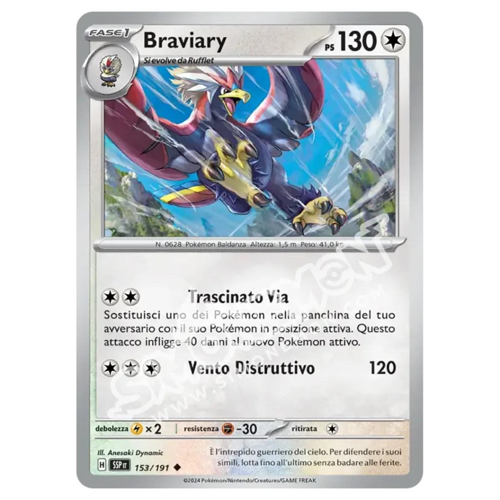 Braviary Reverse Scintille Folgoranti 153/191 (IT)