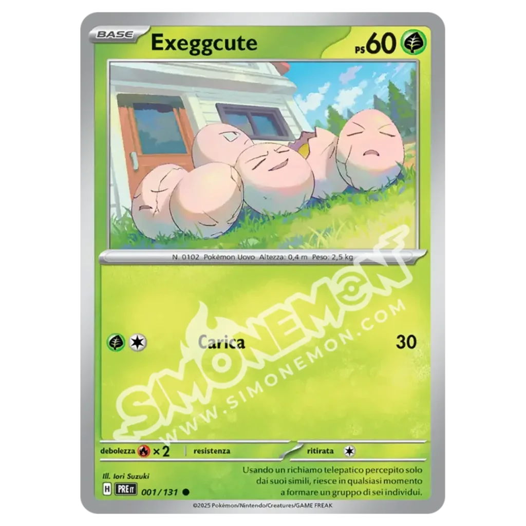 Exeggcute 001/131 Evoluzioni Prismatiche Reverse (IT)