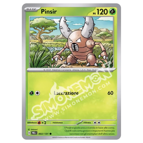 Pinsir 003/131 Evoluzioni Prismatiche Reverse (IT)
