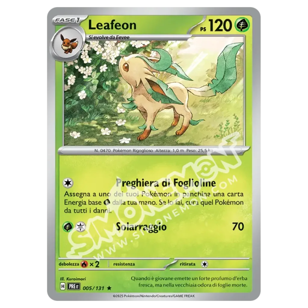 Leafeon 005/131 Evoluzioni Prismatiche Foil (IT)