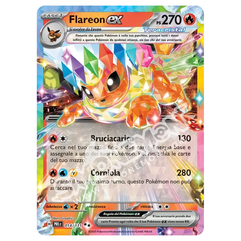Flareon-ex 014/131 Evoluzioni Prismatiche  (IT)