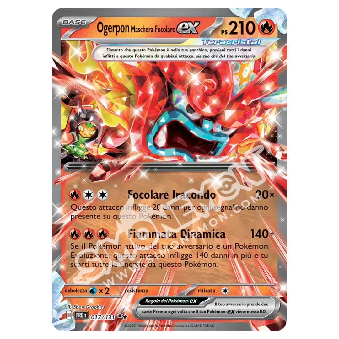 Ogerpon Maschera Focolare-ex 017/131 Evoluzioni Prismatiche (IT)