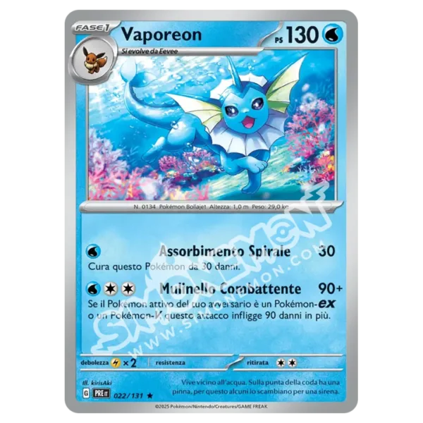Vaporeon 022/131 Evoluzioni Prismatiche Foil (IT)