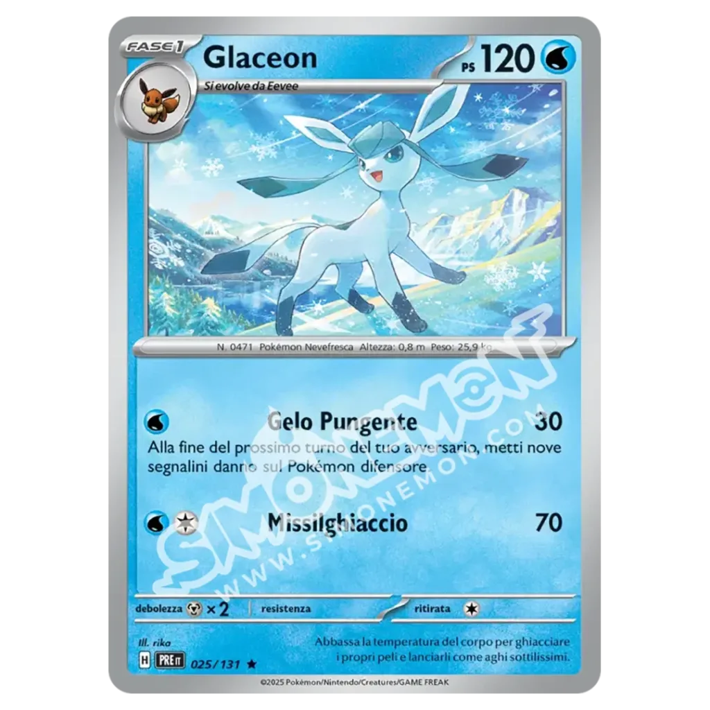 Glaceon 025/131 Evoluzioni Prismatiche Foil (IT)