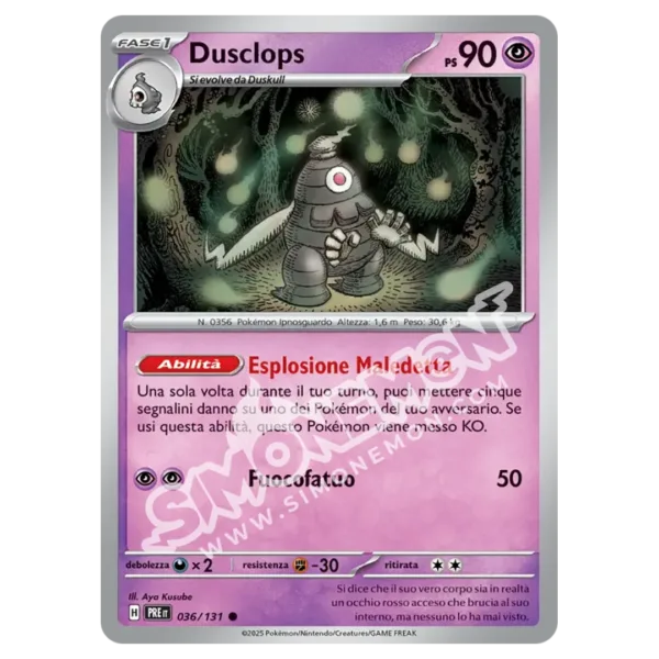 Dusclops 036/131 Evoluzioni Prismatiche Reverse (IT)