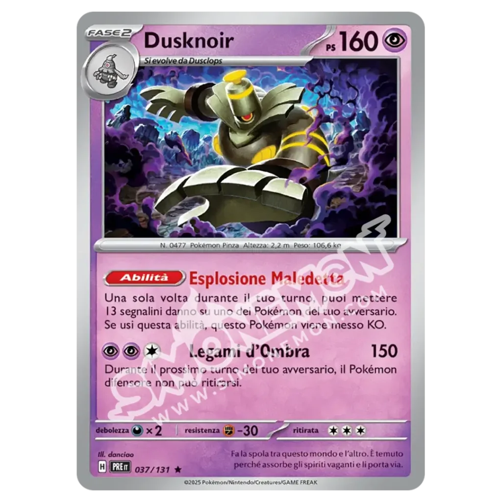 Dusknoir 037/131 Evoluzioni Prismatiche Foil (IT)