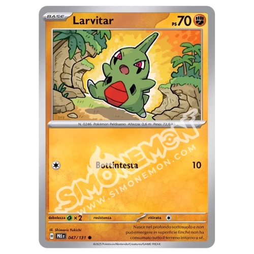 Larvitar 047/131 Evoluzioni Prismatiche Reverse (IT)