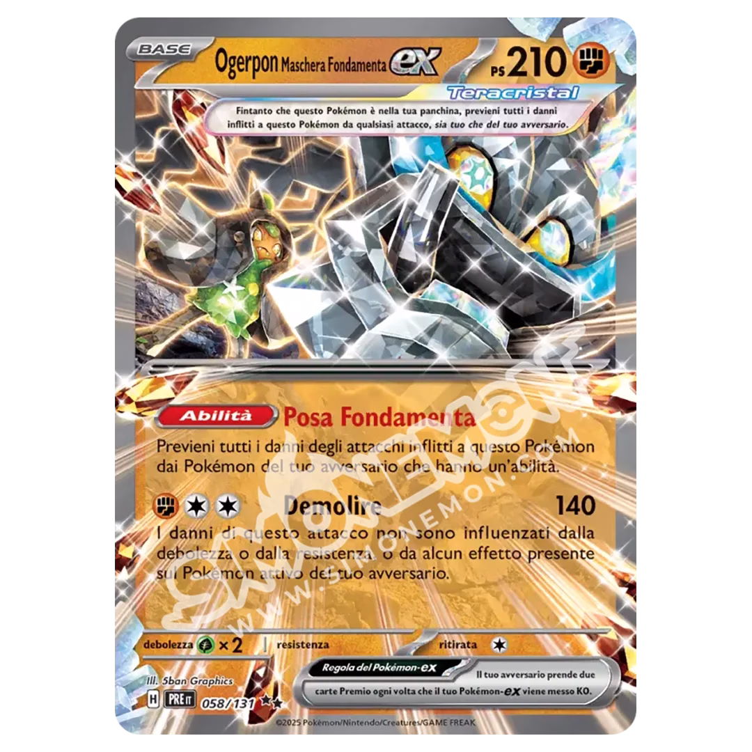 Ogerpon Maschera Fondamenta-ex 058/131 Evoluzioni Prismatiche (IT)