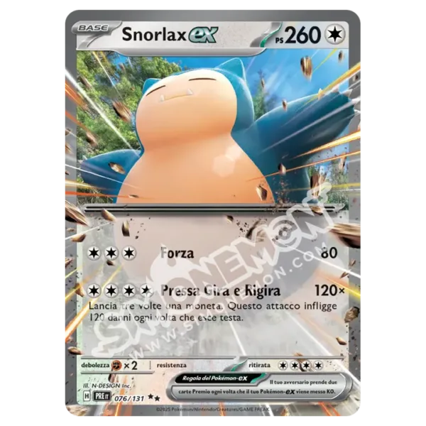 Snorlax-ex 076/131 Evoluzioni Prismatiche (IT)