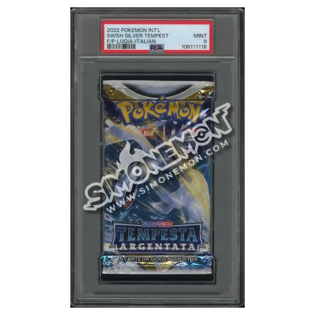 Pokémon Bustina Tempesta Argentata Spada e Scudo 2022 Lugia PSA 9 (IT)