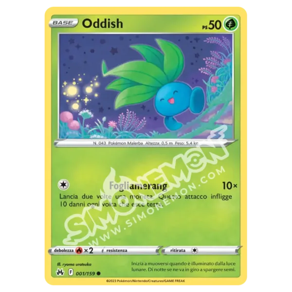 Oddish 001/159 Zenit Regale  (IT)