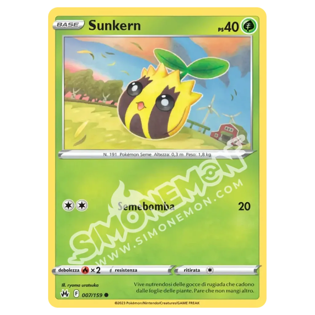 Sunkern 007/159 Zenit Regale Reverse (IT)