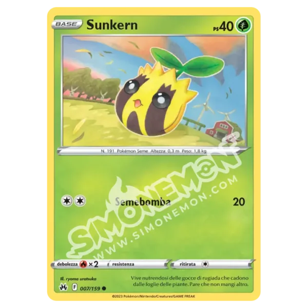 Sunkern 007/159 Zenit Regale Reverse (IT)